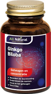 All Natural Ginkgo Biloba Capsules 60CP
