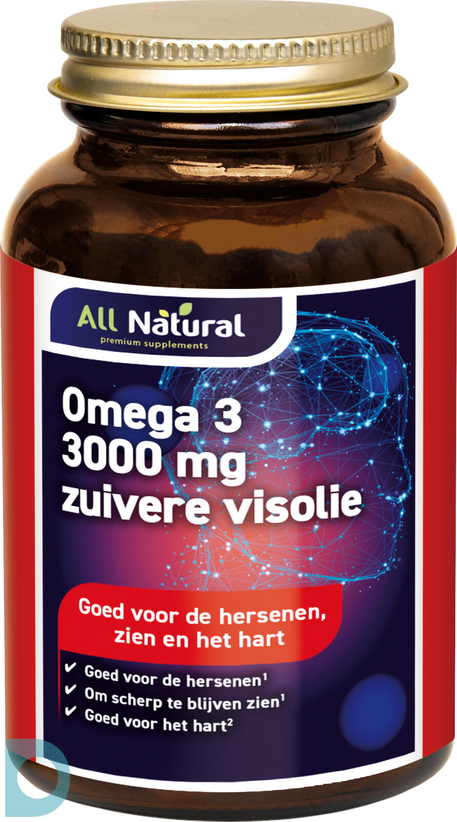 Baan Certificaat Denken All Natural Omega-3 3000 mg Zuivere Visolie Capsules 100CP