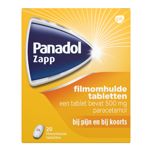 Panadol Zapp 500 mg Filmomhulde Tabletten 20ST Panadol Zapp 500 mg Filmomhulde Tabletten 20ST