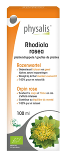Physalis Rodiola Rosea Plantendruppels Bio 100ML Physalis Rodiola Rosea Plantendruppels Bio 100ML