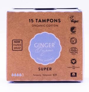 Ginger Organic Tampons Super 15ST