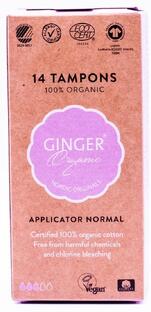 Ginger Organic Tampons Normal Met Applicator 14ST