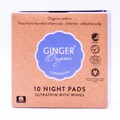 Ginger Organic Maandverband Ultradun Night 10ST