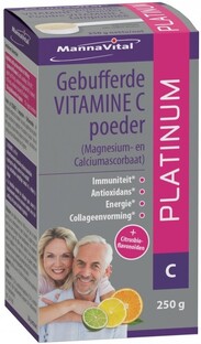 MannaVital Gebufferde Vitamine C Platinum Poeder 250GR MannaVital Gebufferde Vitamine C Platinum Poeder 250GR