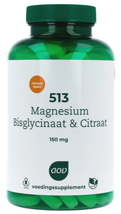 AOV 513 Magnesium Bisglycinaat & Citraat Tabletten 180TB AOV 513 Magnesium Bisglycinaat & Citraat Tabletten 180TB
