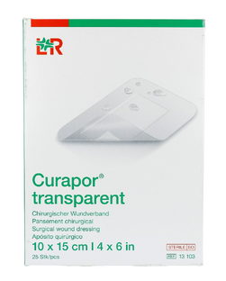 Lohmann & Rauscher Curapor Transparent Wondverband 10x15cm 25ST Lohmann & Rauscher Curapor Transparent Wondverband 10x15cm 25ST