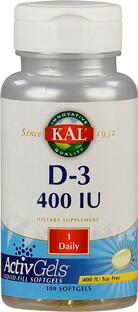 Kal Vitamine D3 10mcg Capsules 100SG