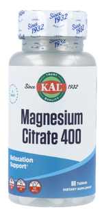 Kal Magnesium Citraat 400mg Tabletten 60TB Kal Magnesium Citraat 400mg Tabletten 60TB