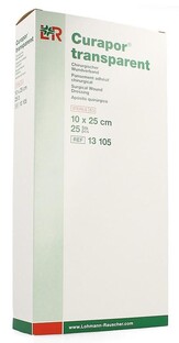 Lohmann & Rauscher Curapor Transparant Wondverband 10x25 cm 25ST Lohmann & Rauscher Curapor Transparant Wondverband 10x25 cm 25ST