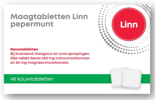 Linn Maagtabletten Pepermunt 48TB Linn Maagtabletten Pepermunt 48TB