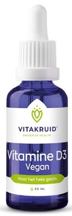 Vitakruid Vitamine D3 Vegan Vitashine® 5 mcg per druppel 30ML Vitakruid Vitamine D3 Vegan Vitashine® 5 mcg per druppel 30ML