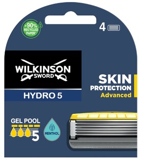 Wilkinson Sword Hydro 5 Scheermesjes Skin Protection Advanced 4ST Wilkinson Sword Hydro 5 Scheermesjes Skin Protection Advanced 4ST