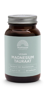 Mattisson HealthStyle Vegan Magnesium Tauraat Capsules 60VCP Mattisson HealthStyle Vegan Magnesium Tauraat Capsules 60VCP