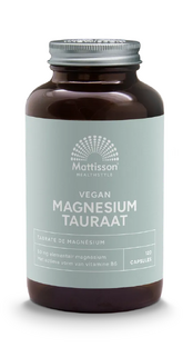 Mattisson HealthStyle Vegan Magnesium Tauraat Capsules 120VCP Mattisson HealthStyle Vegan Magnesium Tauraat Capsules 120VCP