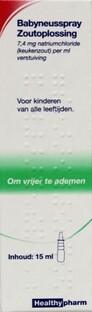 Healthypharm Baby Zoutoplossing Neusspray 15ML Healthypharm Baby Zoutoplossing Neusspray 15ML