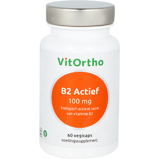 VitOrtho Vitamine B2 Actief 100mg Vegicaps 60VCP VitOrtho Vitamine B2 Actief 100mg Vegicaps 60VCP