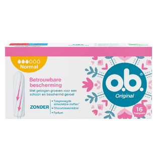 OB Original Tampons Normal - met gebogen groeven 16ST OB Original Tampons Normal - met gebogen groeven 16ST