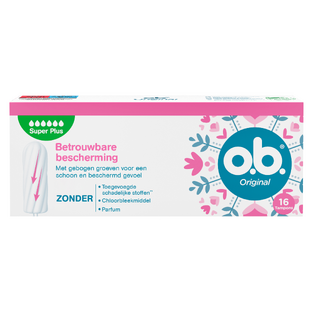 OB Original Tampons Super Plus - met gebogen groeven 16ST OB Original Tampons Super Plus - met gebogen groeven 16ST