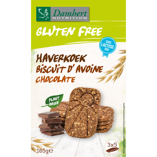 Damhert Gluten Free Haverkoekjes Chocolade 165GR Damhert Gluten Free Haverkoekjes Chocolade 165GR