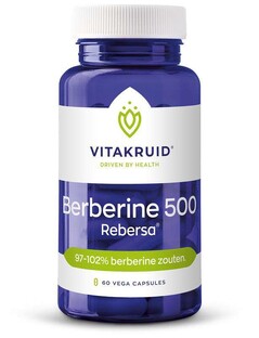 Vitakruid Berberine 500 Rebersa® 97-102% berberine zouten 60VCP Vitakruid Berberine 500 Rebersa® 97-102% berberine zouten 60VCP