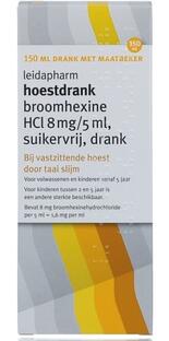 Leidapharm Hoestdrank Broomhexine HCI 8mg/5ml Suikervrij 150ML