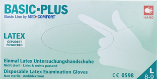 CMT Handschoenen Latex Gepoederd Naturel 100ST CMT Handschoenen Latex Gepoederd Naturel 100ST