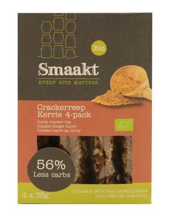 Smaakt Less Carb Crackerreep Kerrie 4-pack 140GR