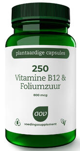 AOV 250 Vitamine B12 & Foliumzuur Vegacaps 60VCP