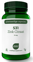 AOV 531 Zink Citraat 15mg Vegacaps 60VCP AOV 531 Zink Citraat 15mg Vegacaps 60VCP