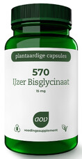 AOV 570 IJzer Bisglycinaat 15mg Vegacaps 90VCP AOV 570 IJzer Bisglycinaat 15mg Vegacaps 90VCP