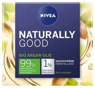 Nivea Naturally Good Nachtcrème Argan Olie 50ML Nivea Naturally Good Nachtcrème Argan Olie 50ML