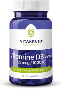 Vitakruid Vitamine D3 Vegan 25 mcg / 1000 IE 120TB Vitakruid Vitamine D3 Vegan 25 mcg / 1000 IE 120TB