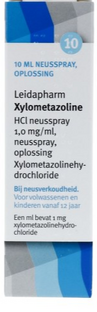Leidapharm Neusspray Xylometazoline HCl 1 mg/ml 10ML Leidapharm Neusspray Xylometazoline HCl 1 mg/ml 10ML