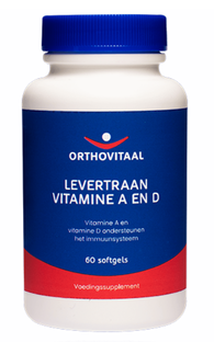 Orthovitaal Levertraan Vitamine A en D Softgels 60SG