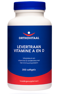 Orthovitaal Levertraan Vitamine A en D Softgels 200SG