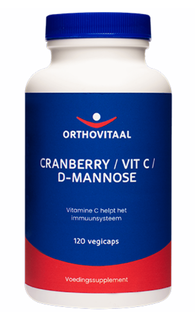 Orthovitaal Cranberry Vitamine C D-mannose Vegicaps 120VCP