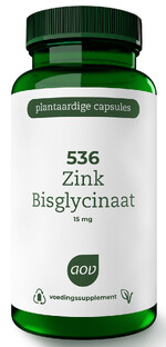 AOV 536 Zink Bisglycinaat 15mg Capsules 120VCP AOV 536 Zink Bisglycinaat 15mg Capsules 120VCP