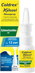 Coldrex Neusspray Xylosel 1mg/ml - xylometazoline neusspray bij neusverkoudheid 10ML Coldrex Neusspray Xylosel 1mg/ml - xylometazoline neusspray bij neusverkoudheid 10ML