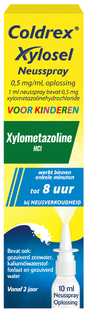 Coldrex Neusspray Xylosel 0,5mg/ml voor kinderen  - xylometazoline neusspray bij neusverkoudheid 10ML
