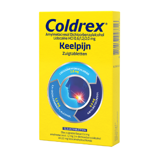 Coldrex Keelpijn Zuigtabletten 12ST  Coldrex Keelpijn Zuigtabletten 12ST