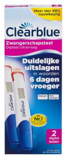Clearblue Zwangerschapstest Digitaal Ultravroeg 2ST