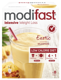 De Online Drogist Modifast Intensive Weight Loss Milkshake Exotic 440GR aanbieding