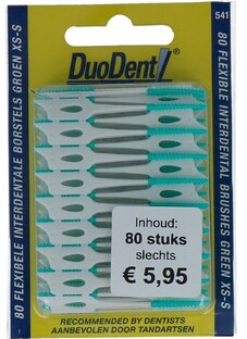 Duodent Flexibele Interdentale Borstels Groen XS-S 80ST Duodent Flexibele Interdentale Borstels Groen XS-S 80ST
