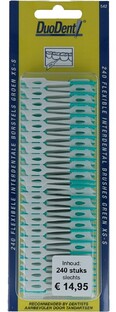 Duodent Flexibele Interdentale Borstels Groen XS-S 240ST Duodent Flexibele Interdentale Borstels Groen XS-S 240ST