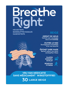 Breathe Right Neusstrips Normale Huid - Large 30ST Breathe Right Neusstrips Normale Huid - Large 30ST