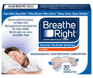 Breathe Right Neusstrips Normale Huid - Large 30ST