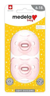 Medela Baby Soft Silicone Fopspeen 6-18M - Soft Pink 2ST