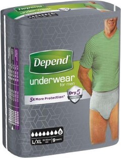 Depend Underwear Man Super L/XL 9ST Depend Underwear Man Super L/XL 9ST