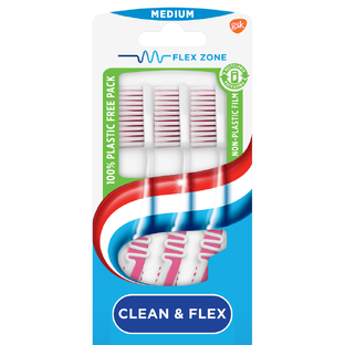 Aquafresh Clean & Flex Tandenborstel Medium 3ST