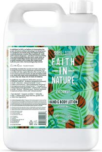 Faith in Nature Coconut Hand & Body Lotion Navulverpakking 5LT
